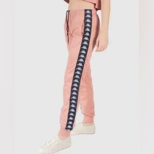 Kappa Pink Joggers with Logo Stripe